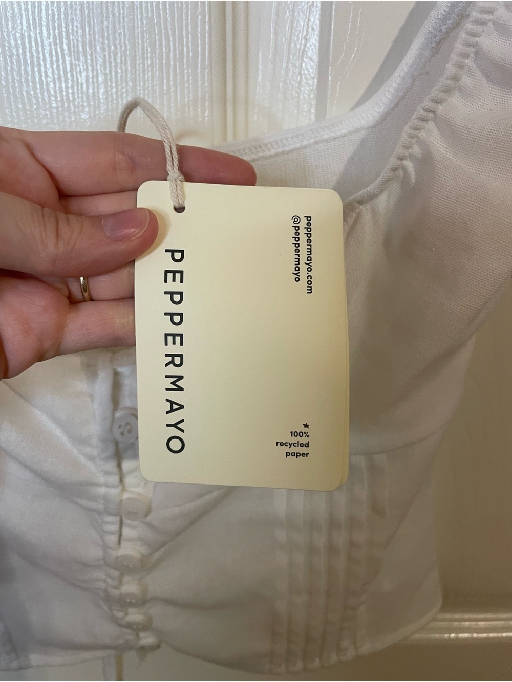 Peppermayo Xanthe Bustier Top in Ivory Mist Size 2 NWT - Picture 9 of 12